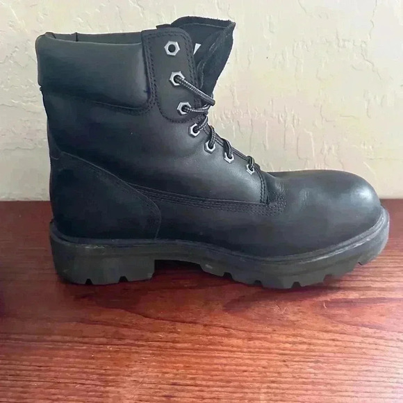 Timberland PRO Sawhorse 6" Composite Safety Toe Black Mens Sz 10 Black Leather - Picture 4 of 12